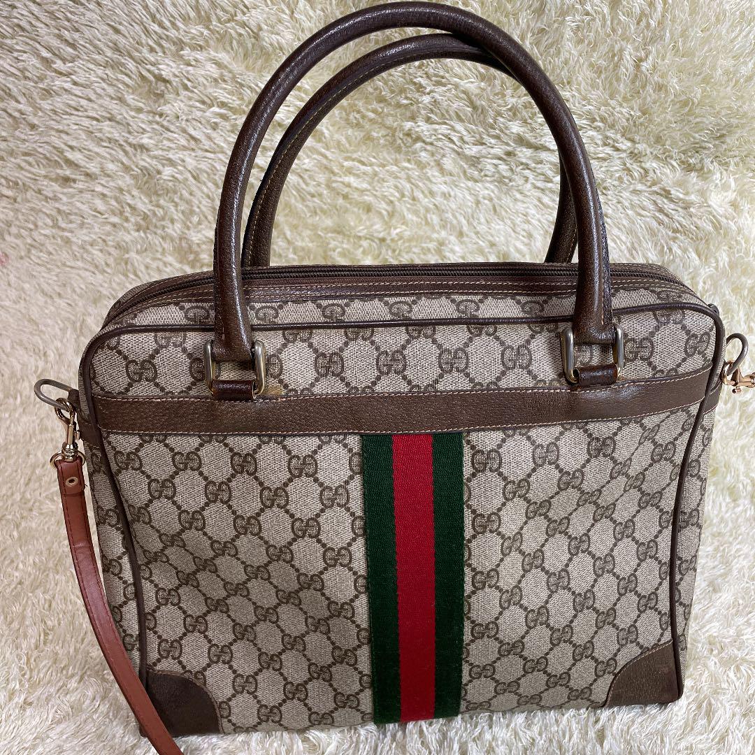 100%新品人気 希少 レザー インターロッキング 2way QRO3z-m23495036951 gucci グッチ シェリーライン 100%新品大人気