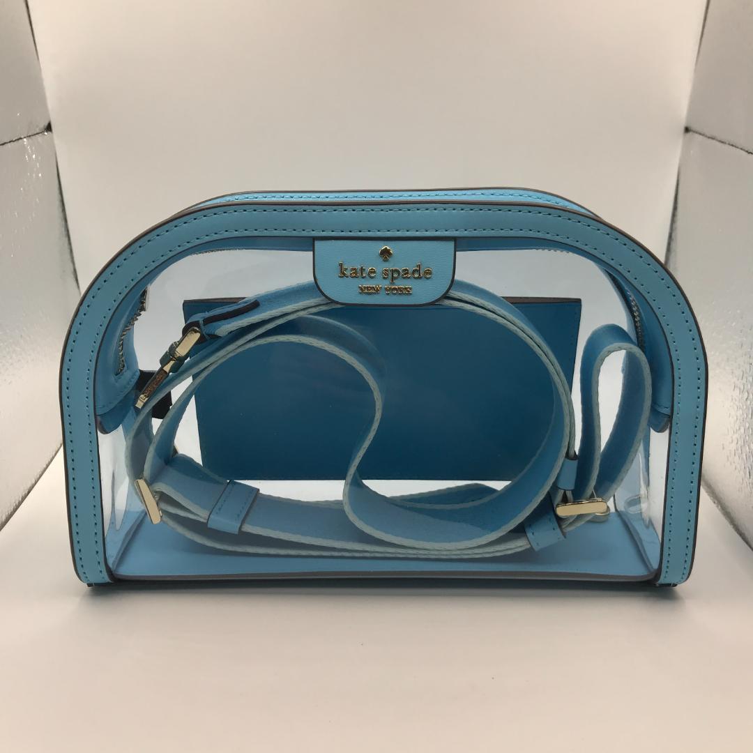 kate spade　ケイトスペード アーチ型クリアバッグ 水色