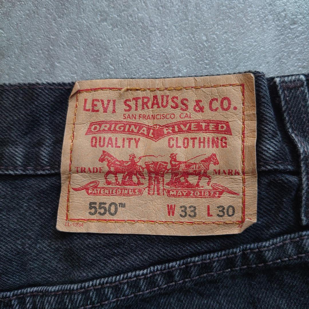 【W33 L30】00s usa levi's black リーバイス 550