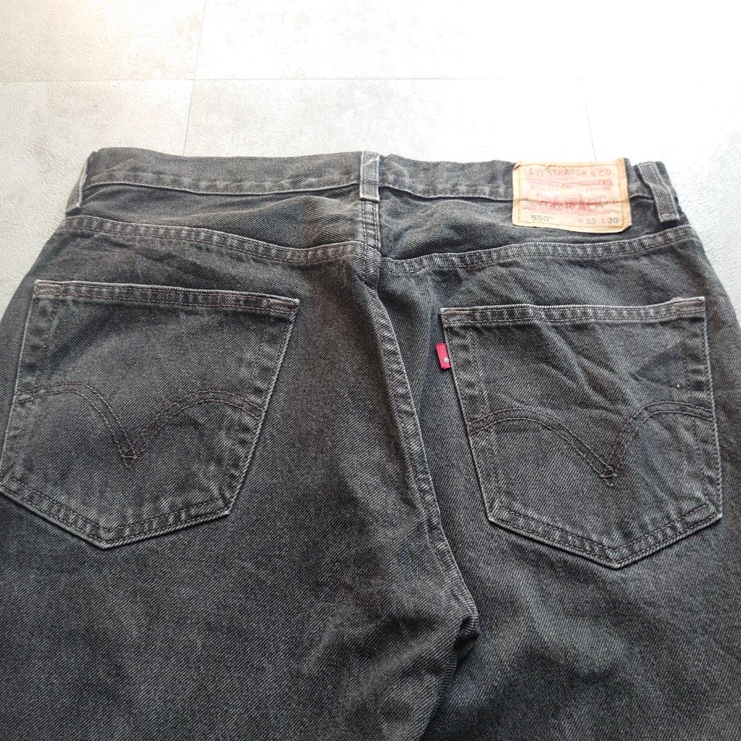 【W33 L30】00s usa levi's black リーバイス 550