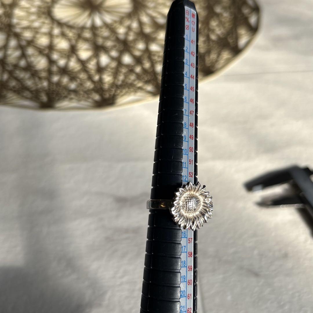 vintage silver 英国ヨーロッパ サンフラワー リング