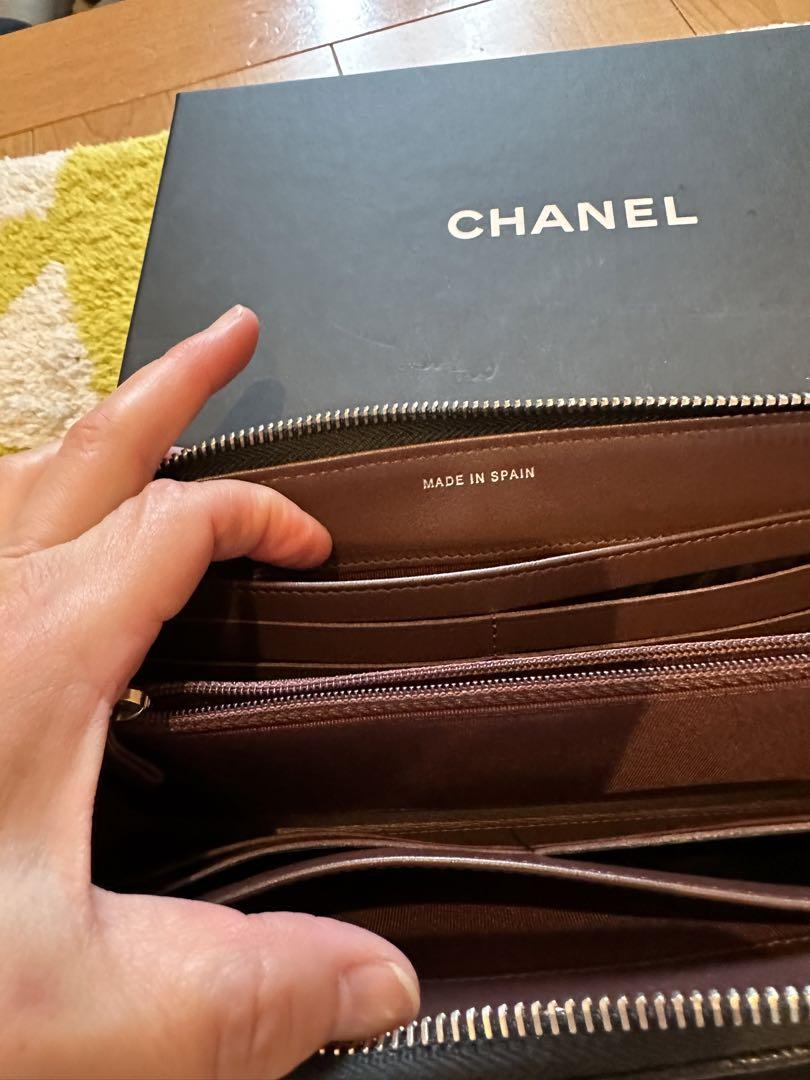 新品同様CHANEL キャビアスキン長財布