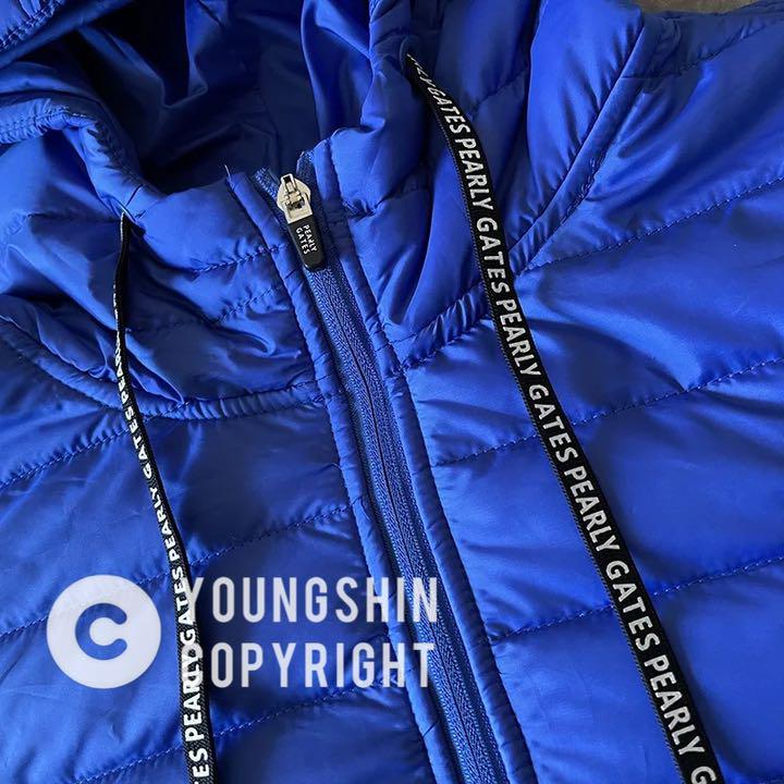 国産格安 パーリーゲイツ size6 XL 防寒着フード付 PMmv0-m23512164199 ダウンジャケット ブルー 定番2022