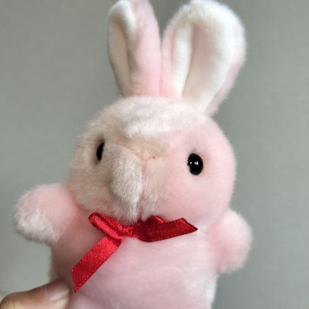 うさぎぬいぐるみ ピンク ふわふわ ゆるかわ癒やし 昭和レトロ