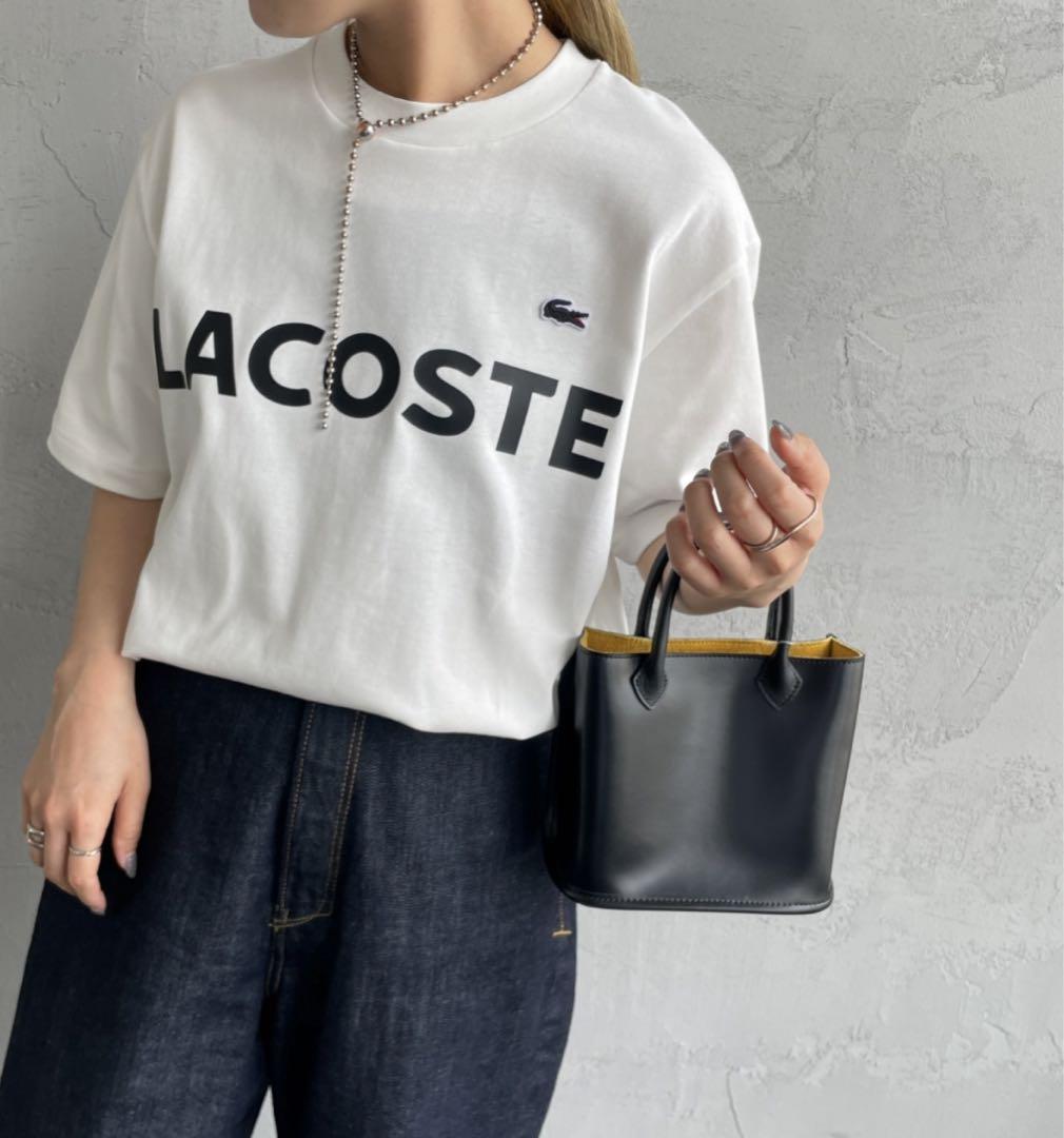 ラコステ　ヘビーウェイト ロゴプリントTシャツ