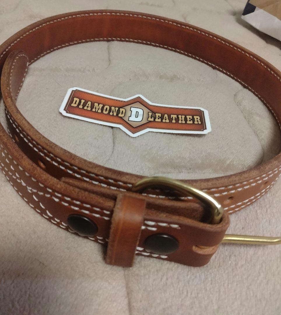 DIAMOND D LEATHER BELT 28インチ