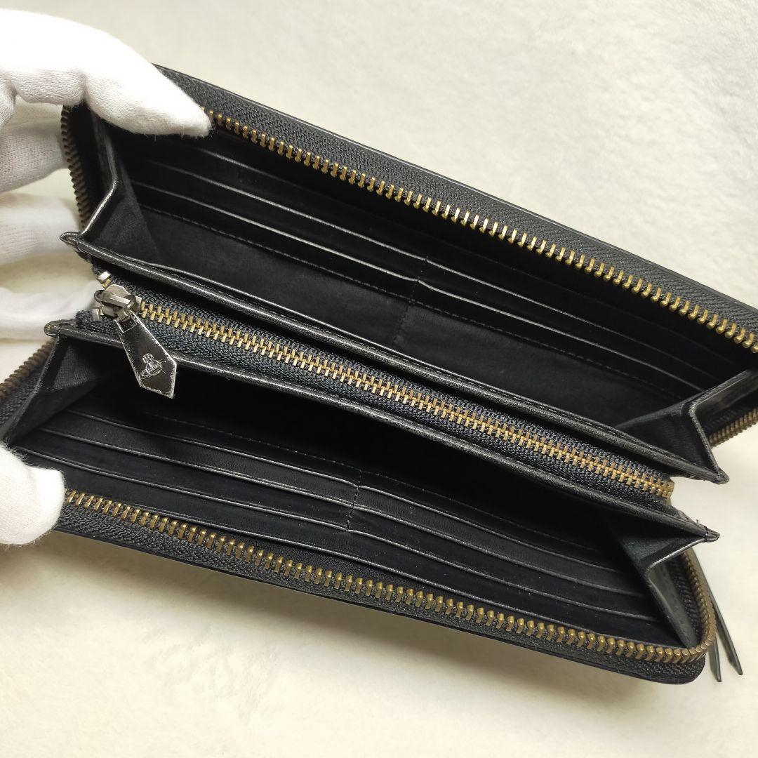 ヴィヴィアンウエストウッド 長財布 レオパード オーブ ロゴ ラウンドファスナー