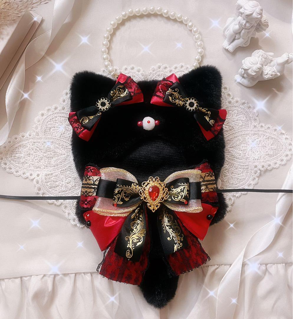 NO.179 レッド×ブラック 黒ネコ あんスタ 新衣装 ぬい服 16cm
