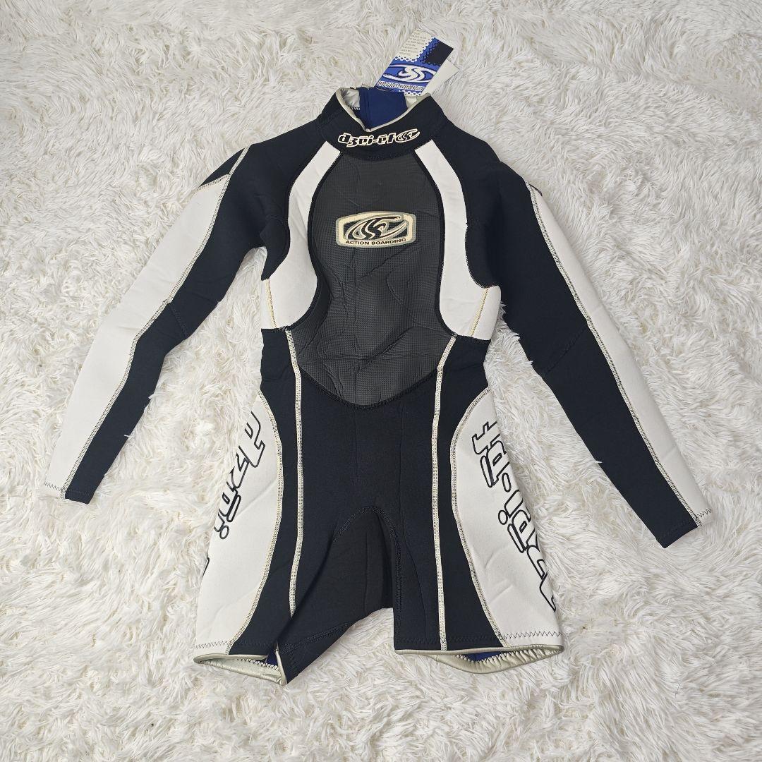 【新品.タグ付】Dzei-ef ウェットスーツ　黒/白 長袖ショートパンツ　M Hurley レディース ウェットスーツ 長袖 タッパー HURLEY