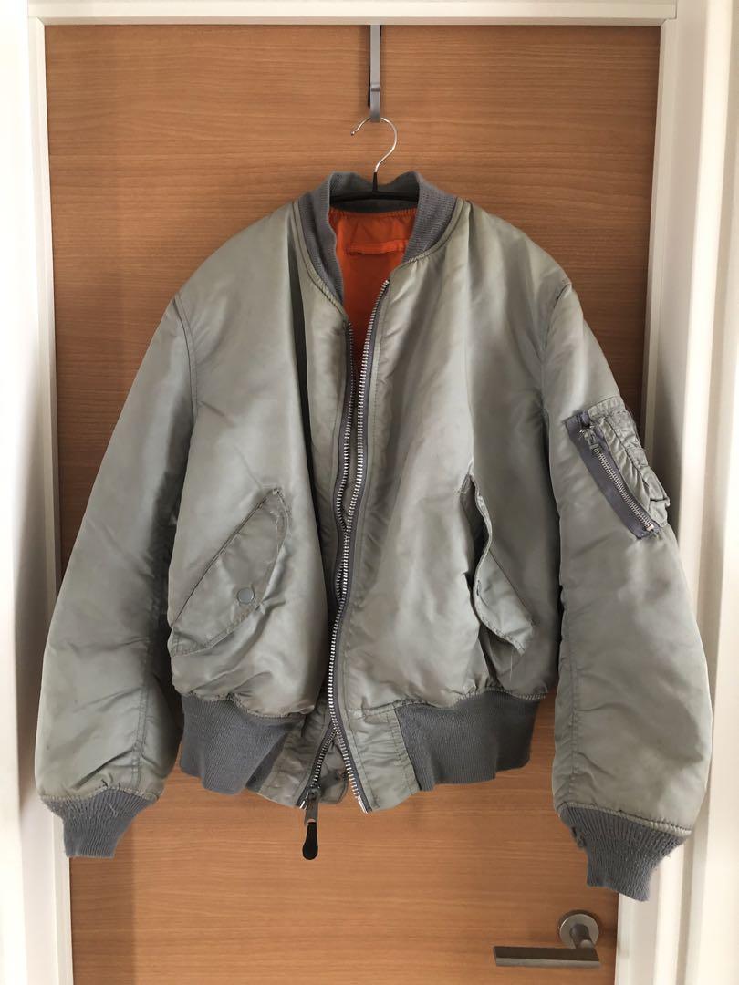のすけです。　90s ALPHA MA-1 フライトジャケット　シルバー