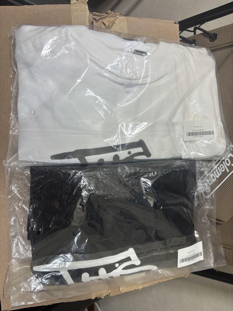 新品 【白黒セット】Olaolu Slawn box logo tee 　XXL