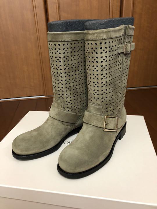 HOT送料無料 新品未使用 ブーツ ベージュ スエード AQFcn-m23537548314 ジミーチュウ JIMMY CHOO 定番得価