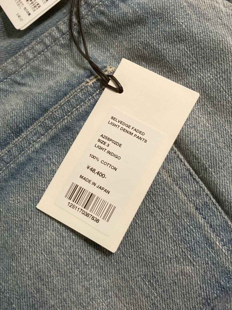 パンツ 25SS AURALEE SELVEDGE FADED LIGHT DENIM