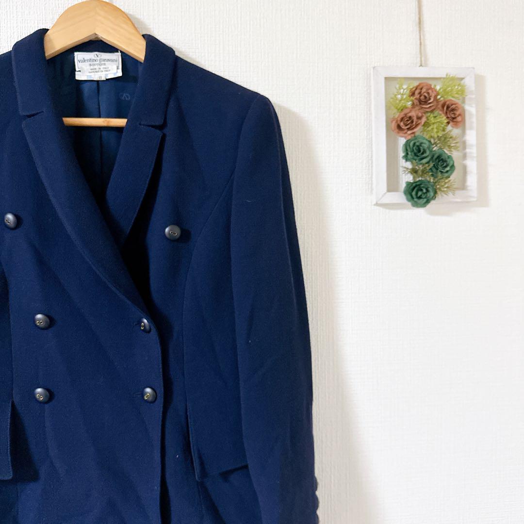 valentino garavani レディース コート 紺 美品