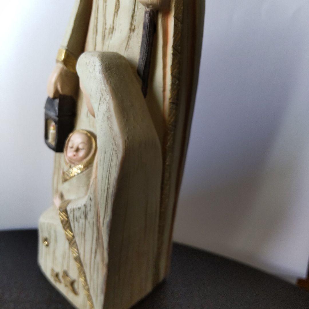 イエス生誕の聖母マリアとその父ヨセフ家族像目立った傷や汚れなし