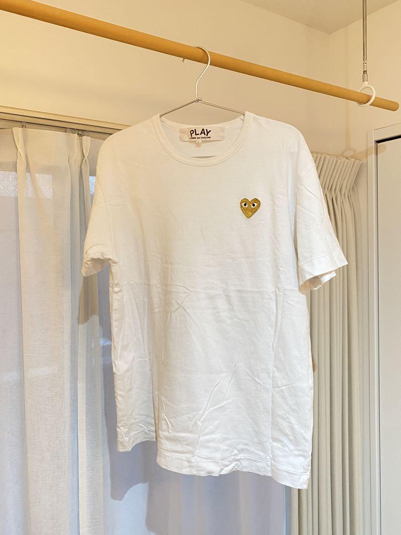 ギャルソン PLAY ハート刺繍 ホワイトTシャツ
