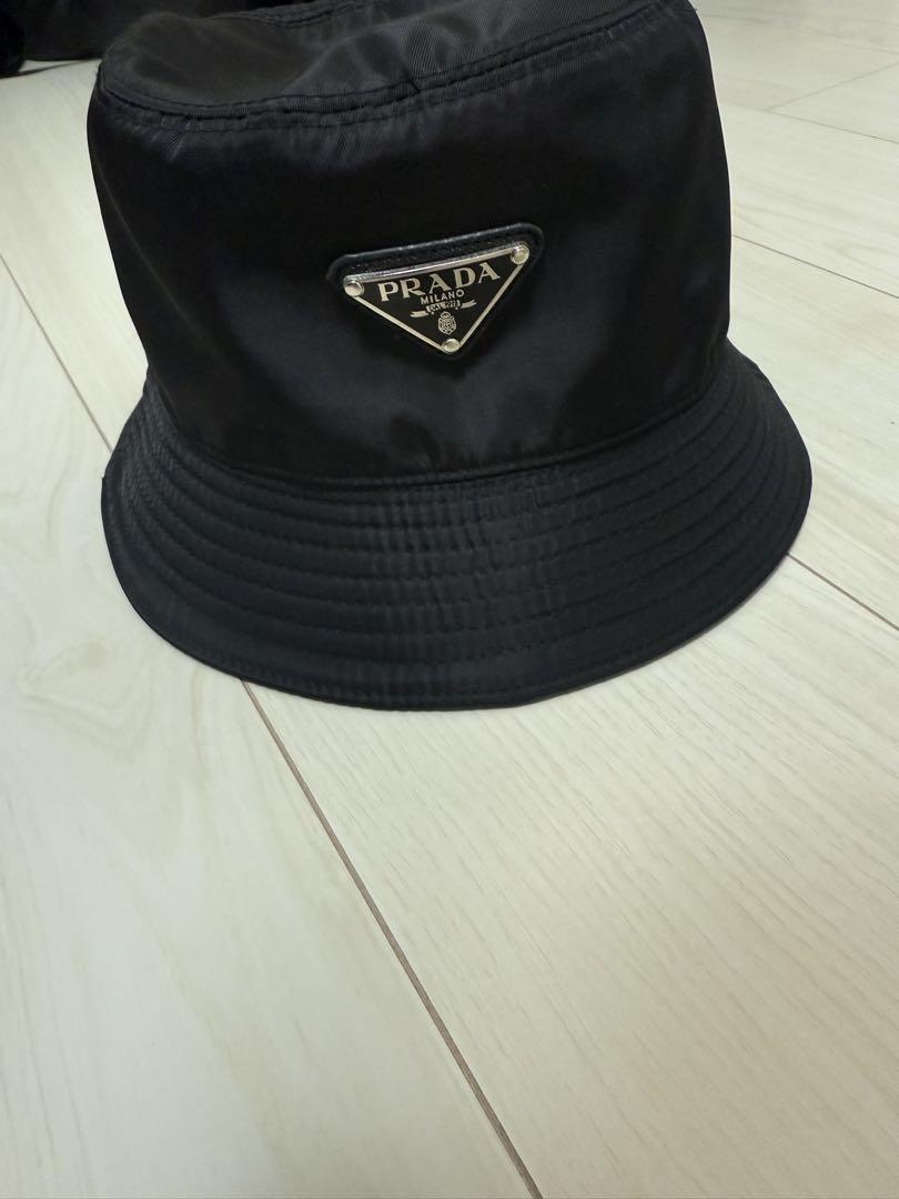 ファッション姫 通販 PRADA ブラック バケットハット Mサイズ - メルカリ 帽子