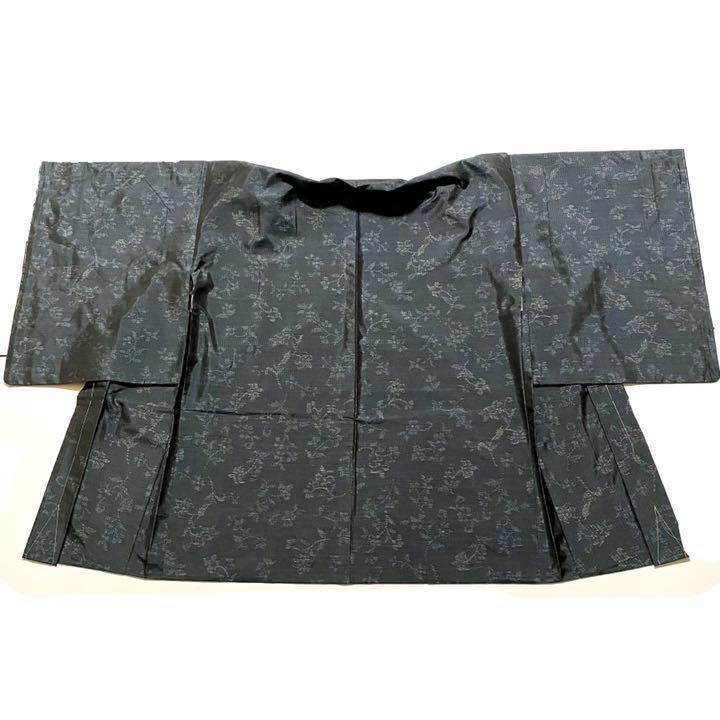 2022限定セール ZY99 未使用品 美品 大島紬 横双 羽織 しつけ糸付 唐花文様 藍色 YqEeO-m23544577237 大得価人気SALE