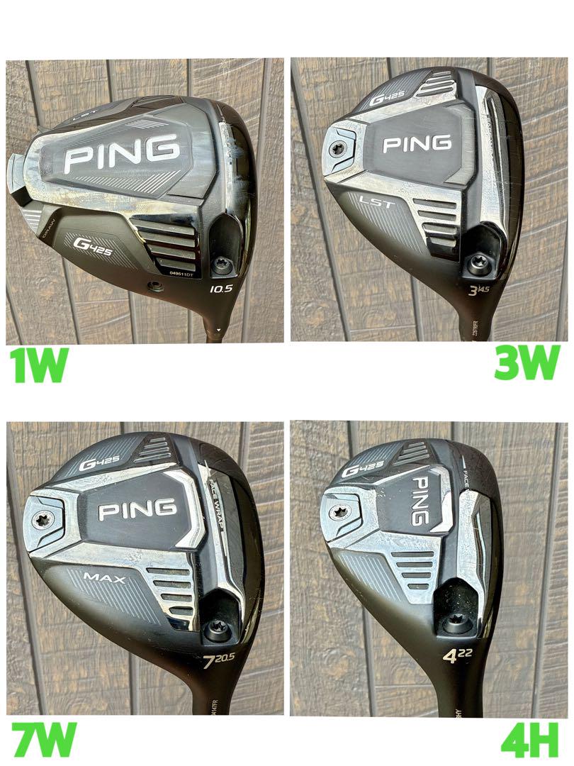 PING G425 ドライバー、フェアウェイウッド、ハイブリッド　4本セット