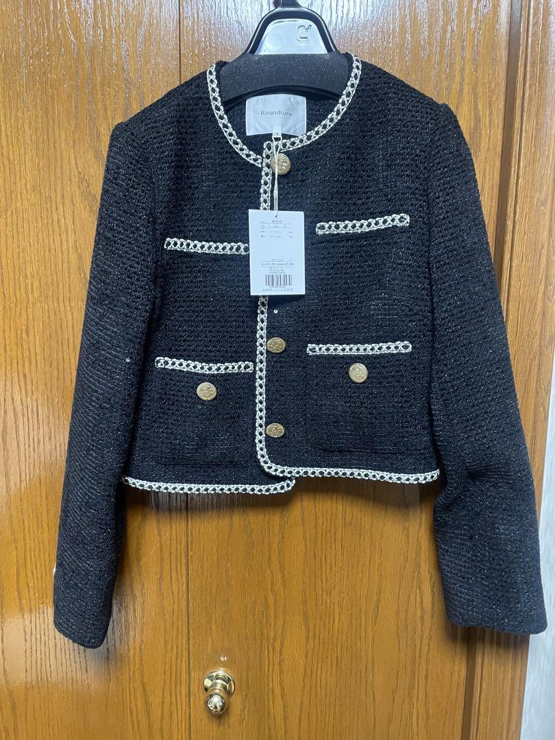 関税込み【SANDRO】クロップド ツイード ジャケット 送料関税込）☆SANDRO ツイード クロップドジャケット