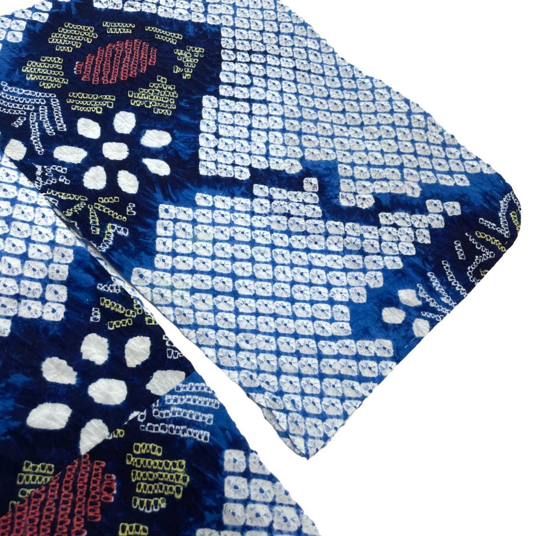 有松鳴海絞り 浴衣 夏着物 綿 花柄 kimono A-1914