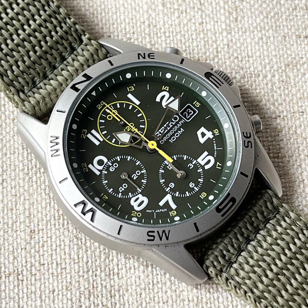 稼働 セイコー SEIKO 7T92-0DX0 クロノグラフ