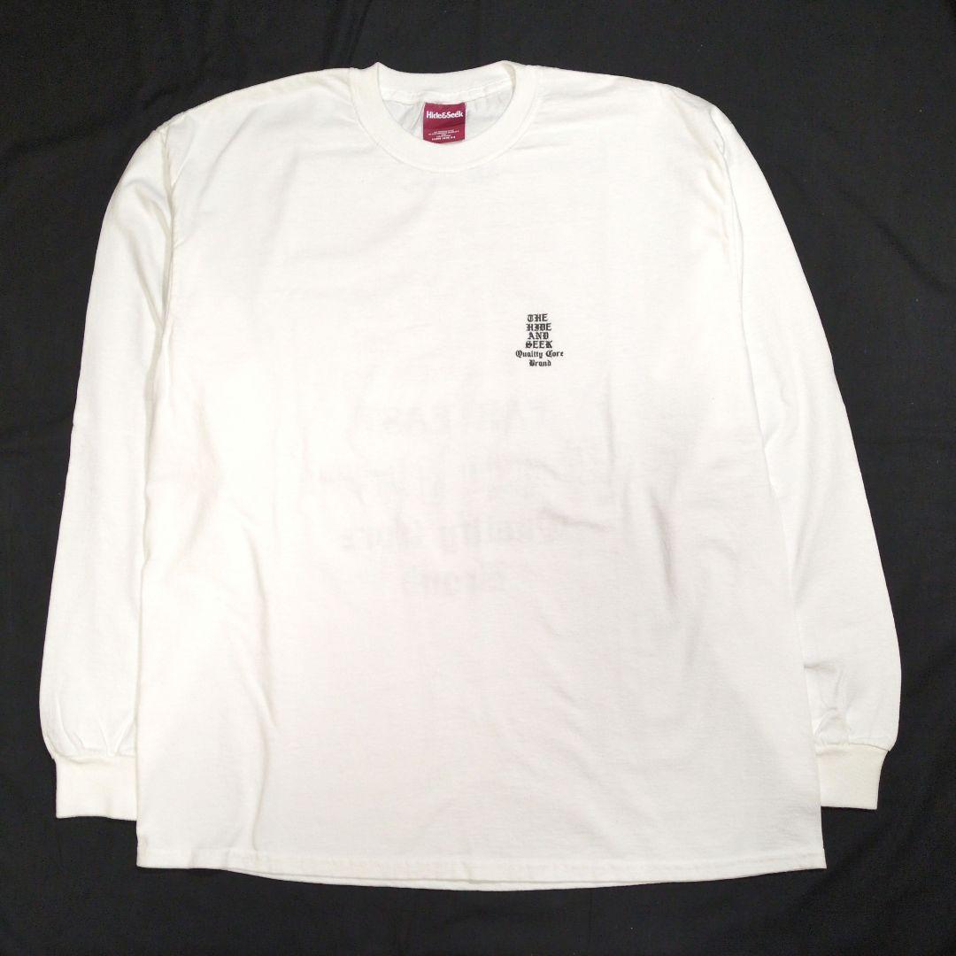 ハイド＆シーク L/S Tee XL WHITE 未使用