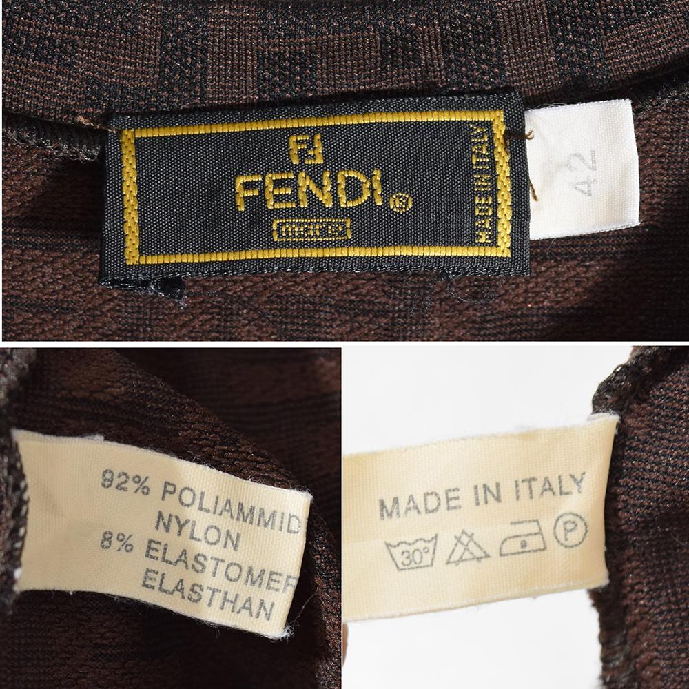 90s vintage フェンディ FENDI ズッカ柄 ミニワンピース 42 90s vintage フェンディ FENDI ズッカ柄 ミニワンピース 42