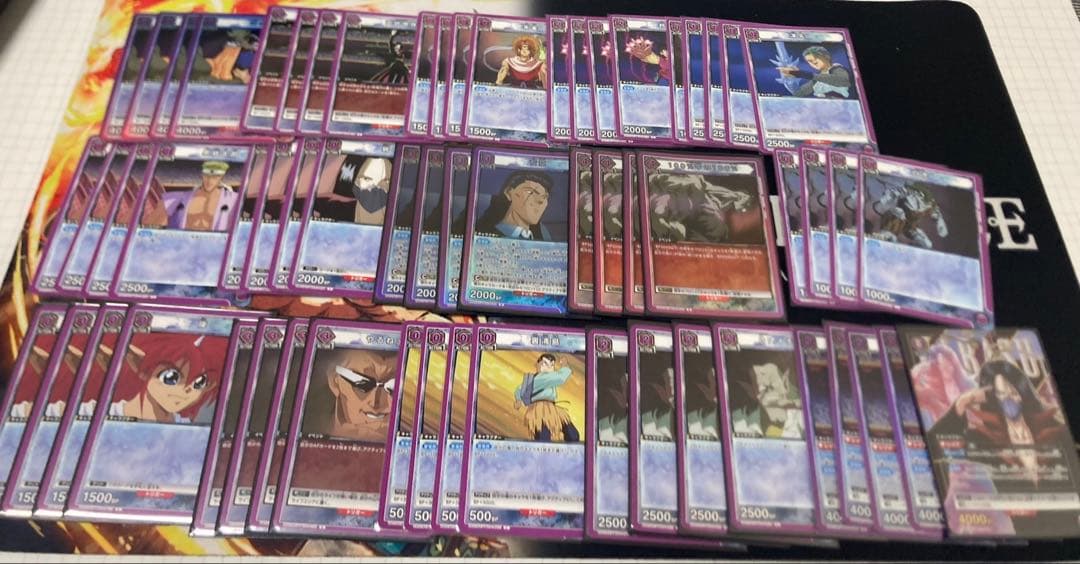 紫 全カード4枚ずつフルコンプセット目立った傷や汚れなし