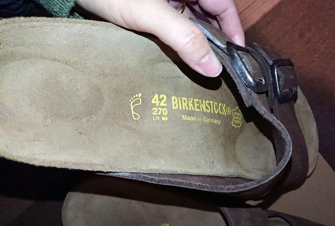ビルケンシュトックbirkenstock 42 27㎝メンズサンダル
