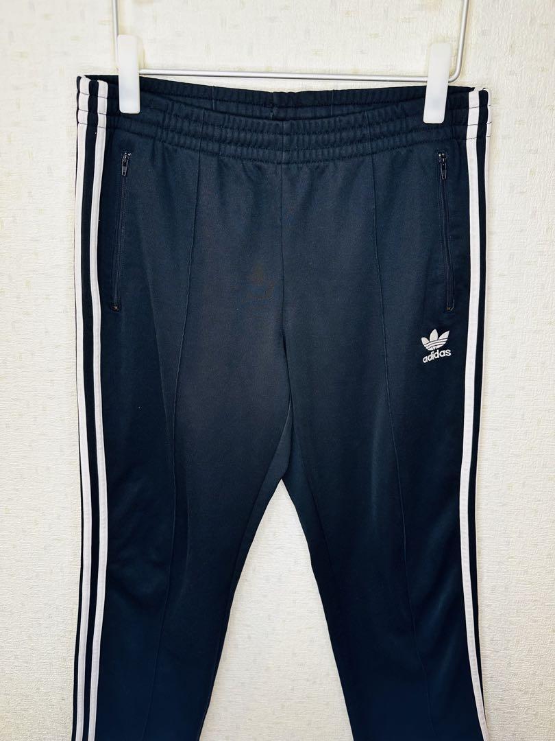 adidas 黒 ジャージパンツ 3stripes