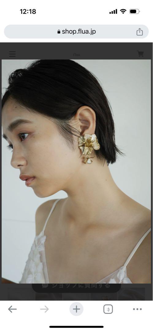 ⭐︎美品⭐︎ flua 2way Milky orchid イヤリング