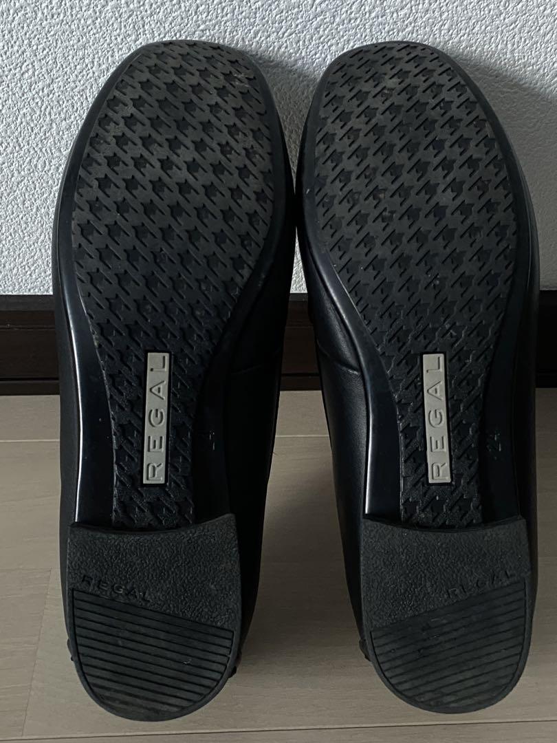 【NEW限定品】 リーガル REGAL 本革レザー 24cm 黒 バックルベルトローファー 靴