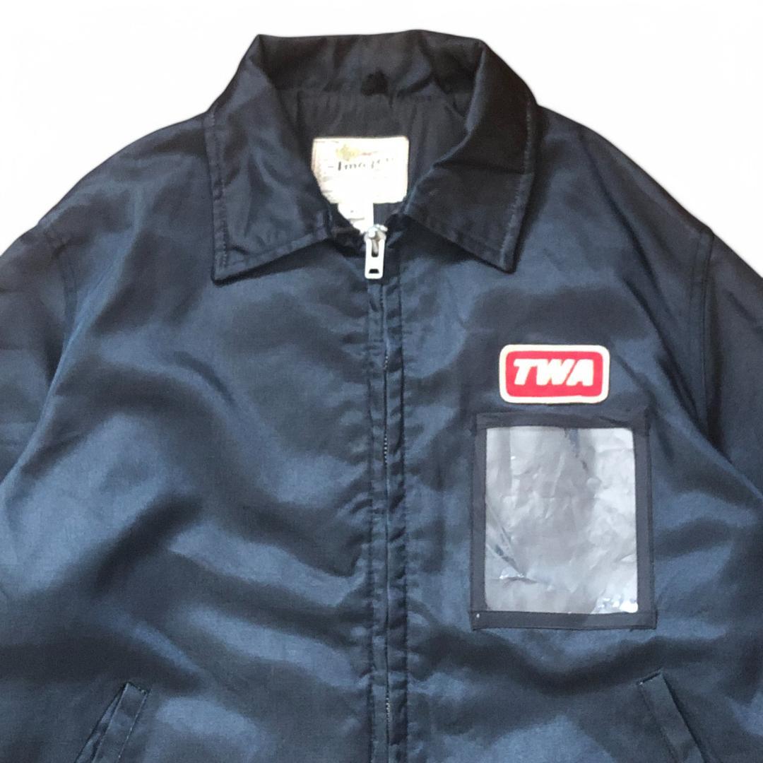 70～80s 航空企業ロゴ TWA ワークジャケット Scovillジップ XL