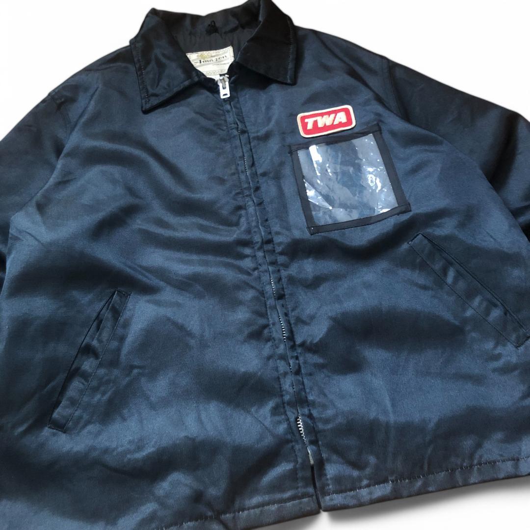 70～80s 航空企業ロゴ TWA ワークジャケット Scovillジップ XL