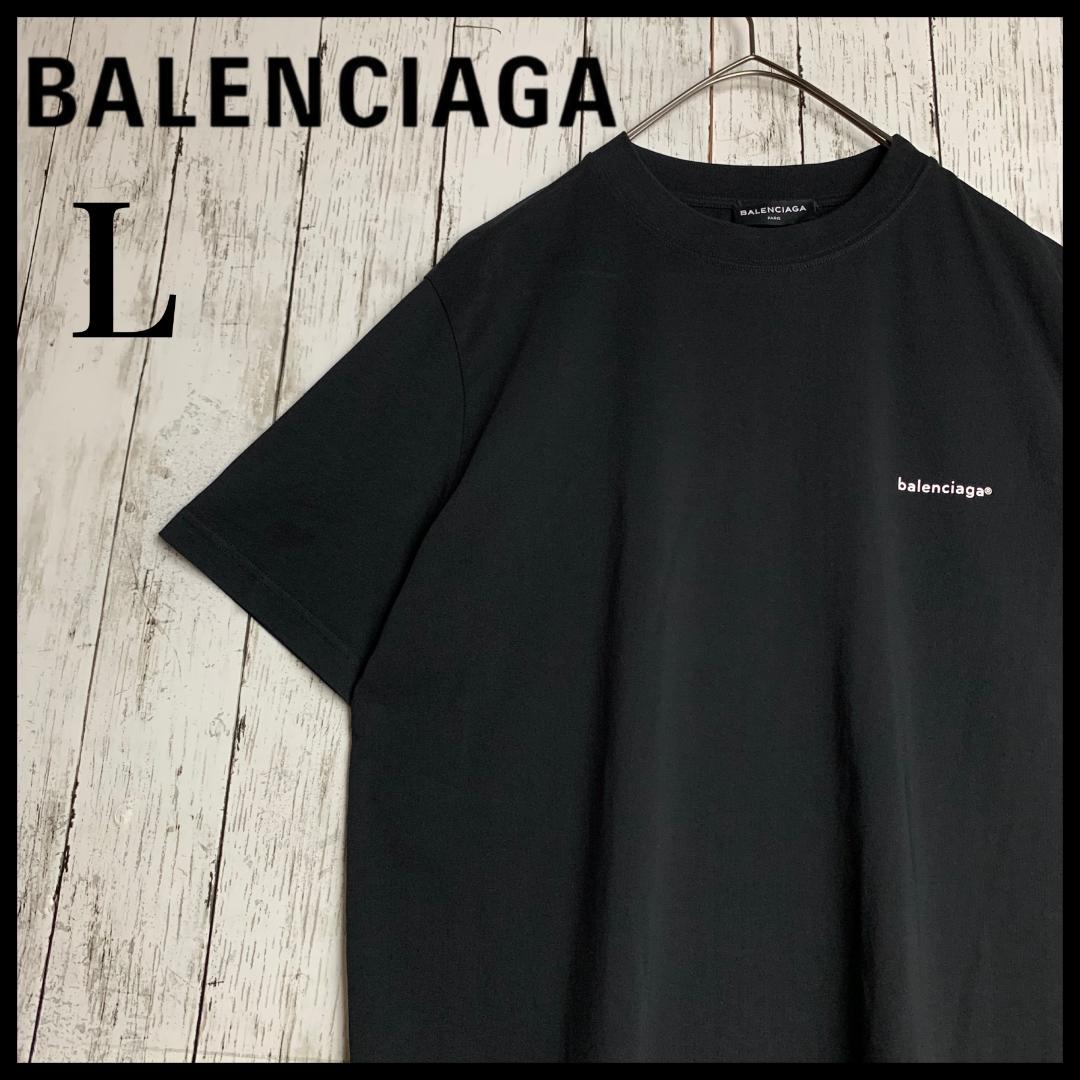 【即完売・超絶人気モデル】バレンシアガ☆ワンポイントロゴ入りTシャツ/2870