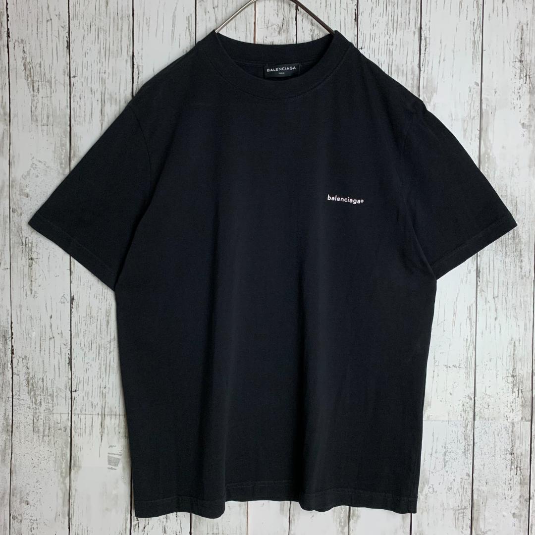 【即完売・超絶人気モデル】バレンシアガ☆ワンポイントロゴ入りTシャツ/2870