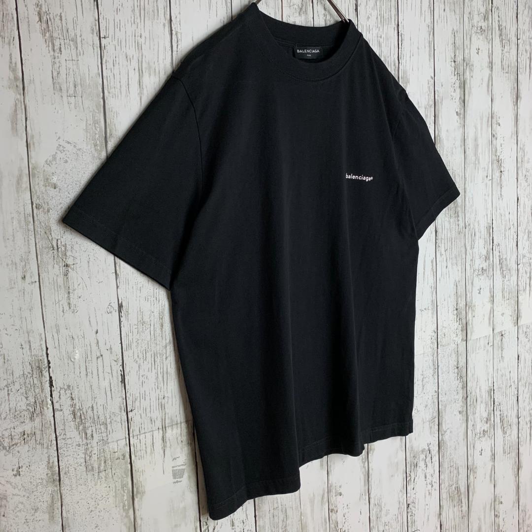 【即完売・超絶人気モデル】バレンシアガ☆ワンポイントロゴ入りTシャツ/2870