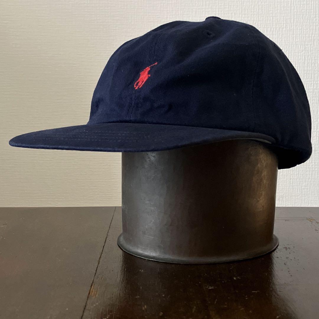 90s 【台湾製】ラルフローレン　キャップ　緑つば