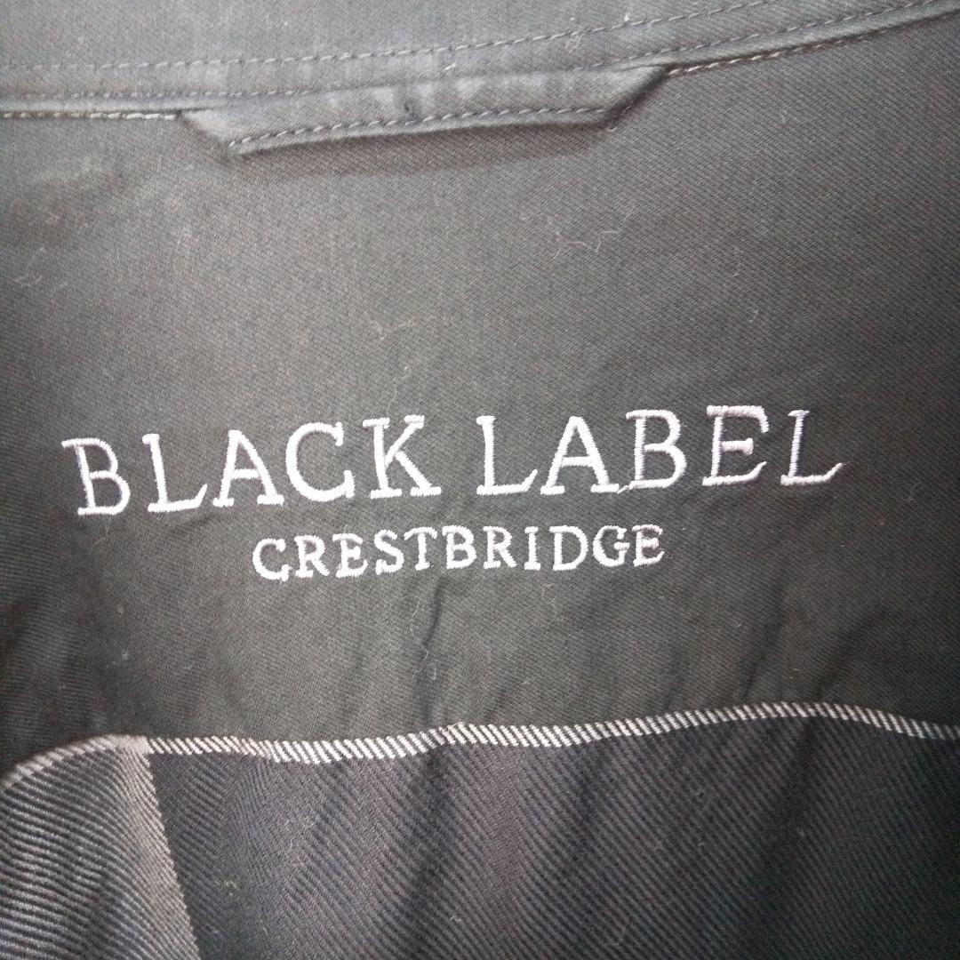 BLACK LABEL CRESTBRIDGE　長袖シャツ　チェック　ロゴ　S