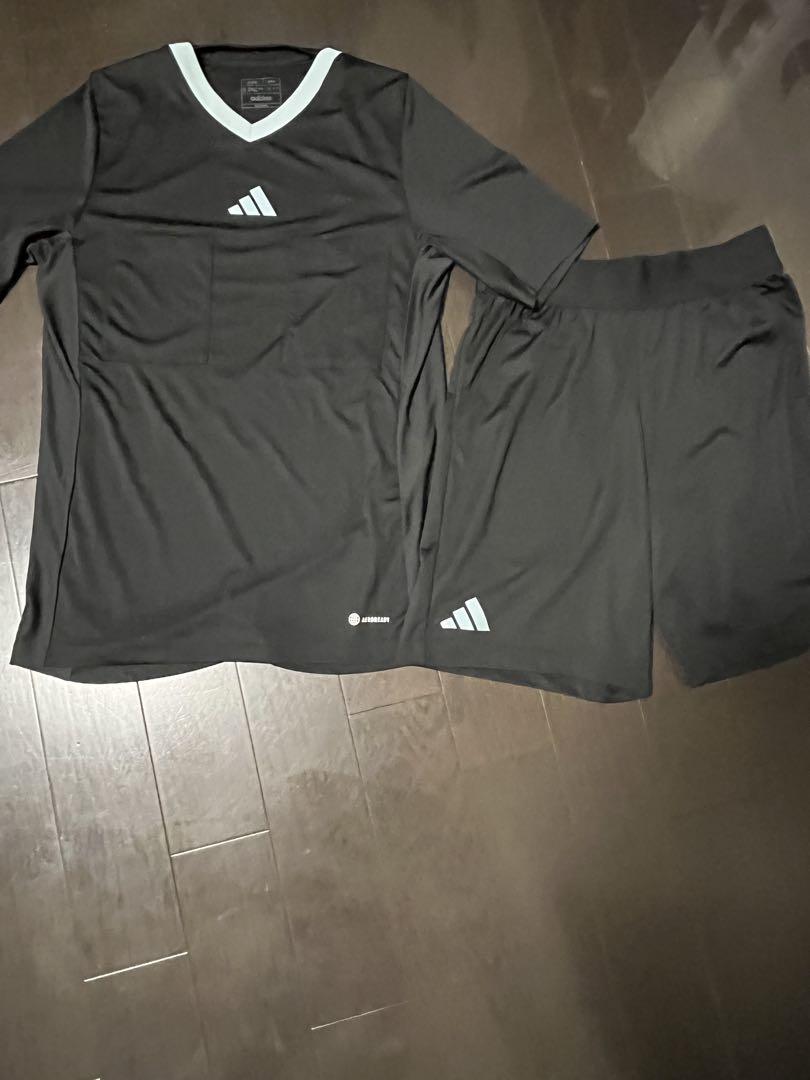 adidas サッカー審判用セットアップ Lサイズ ブラック