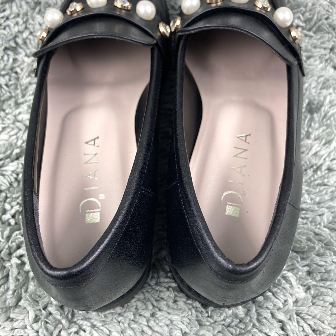 ✨美品✨ダイアナ DIANA ローファー【23】パール トラックソール 厚底 ✨美品✨ダイアナ DIANA ローファー【23】パール トラックソール
