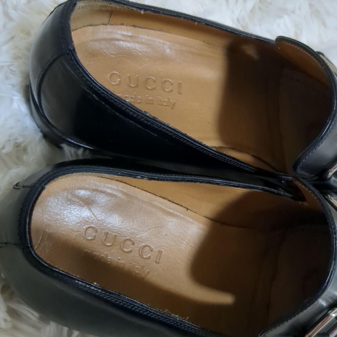 【美品】GUCCI グッチ ホースビットローファー ブラック 38EJ 画像11