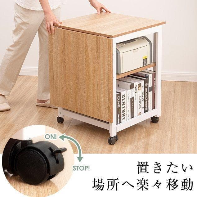 パソコンデスク オフィスデスク 折りたたみ 棚付き 収納付691-140 パソコンデスク オフィスデスク 折りたたみ 棚付き 収納付691-140