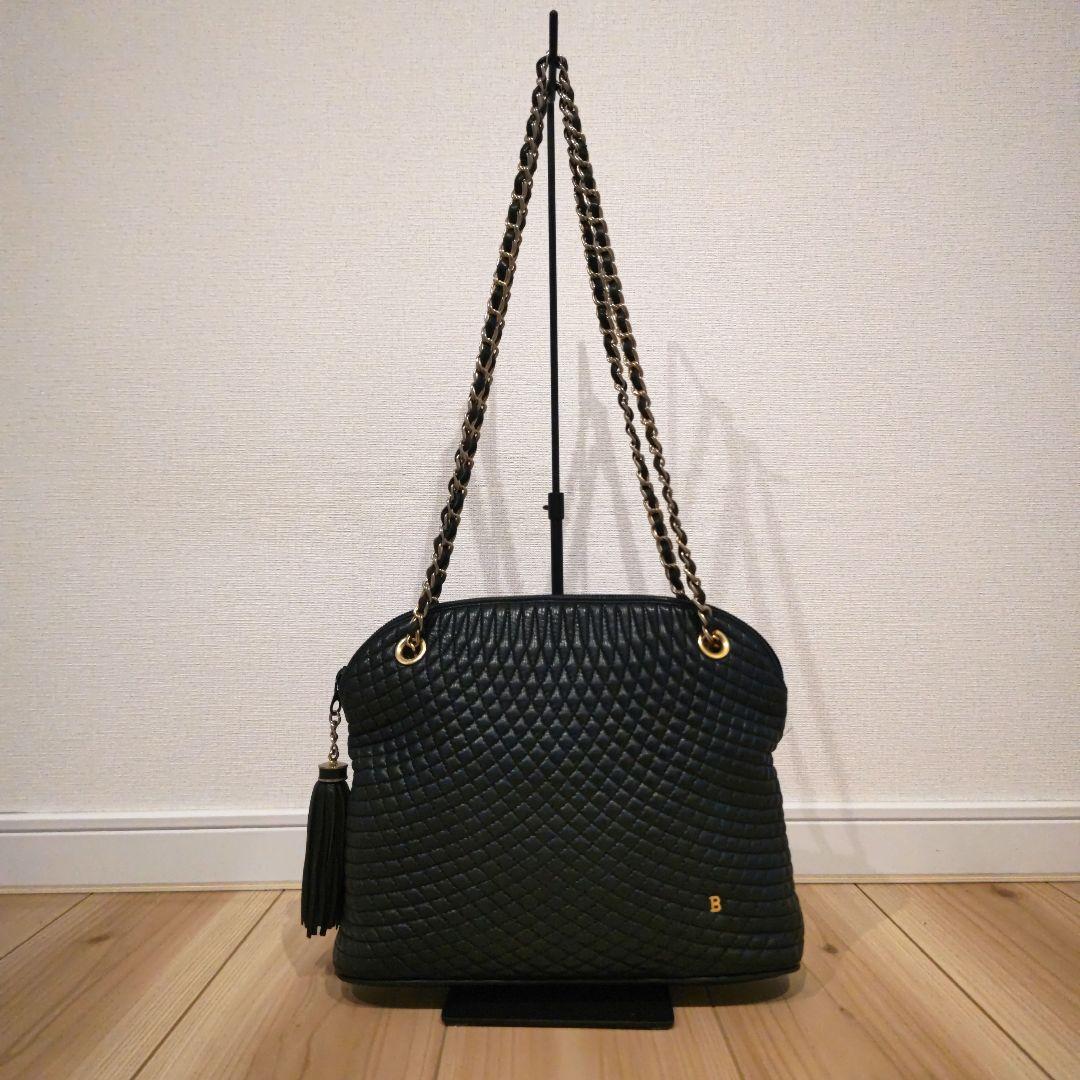 BALLY バリー ショルダーバッグ キルティング ヴィンテージ 金ロゴ レトロ