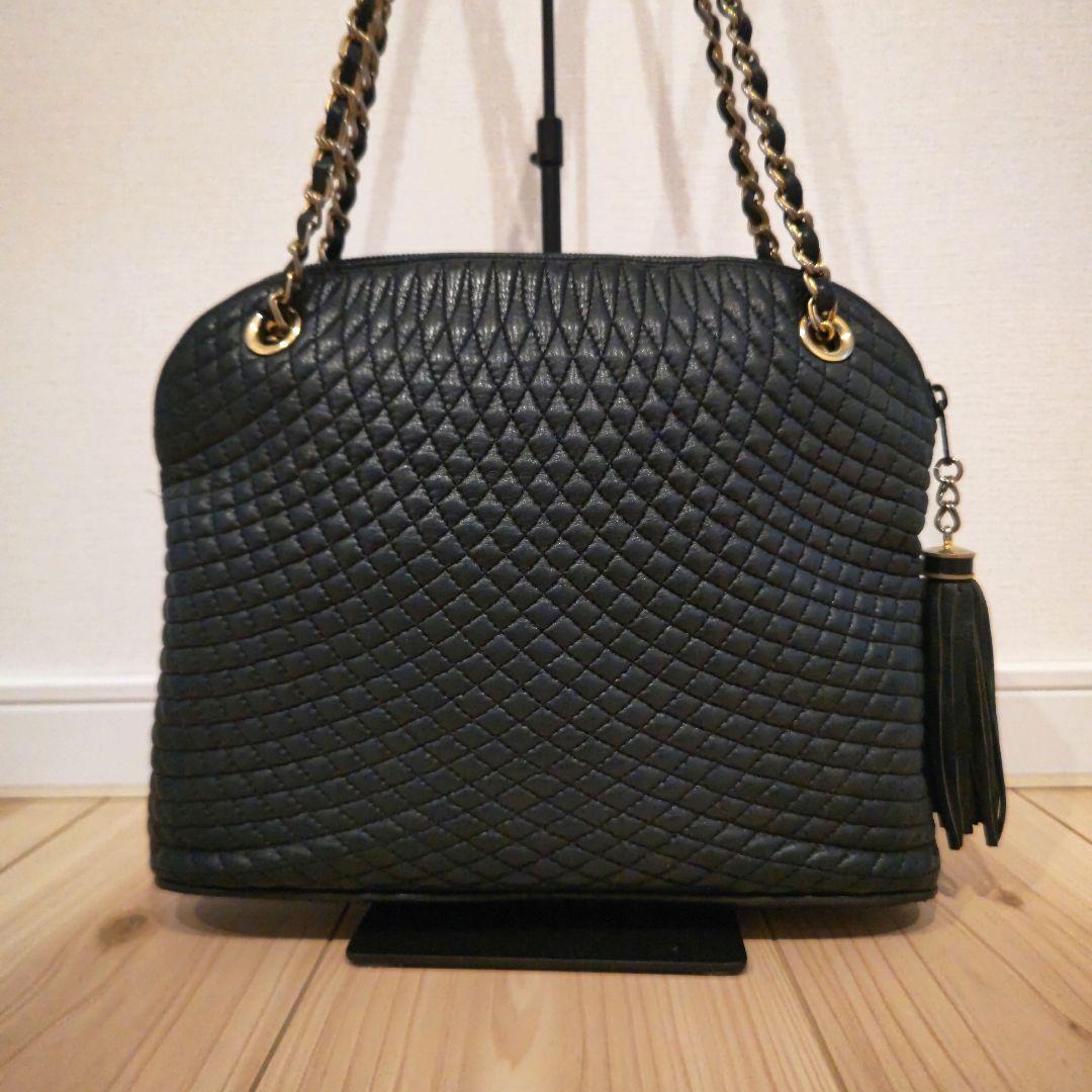 BALLY バリー ショルダーバッグ キルティング ヴィンテージ 金ロゴ レトロ