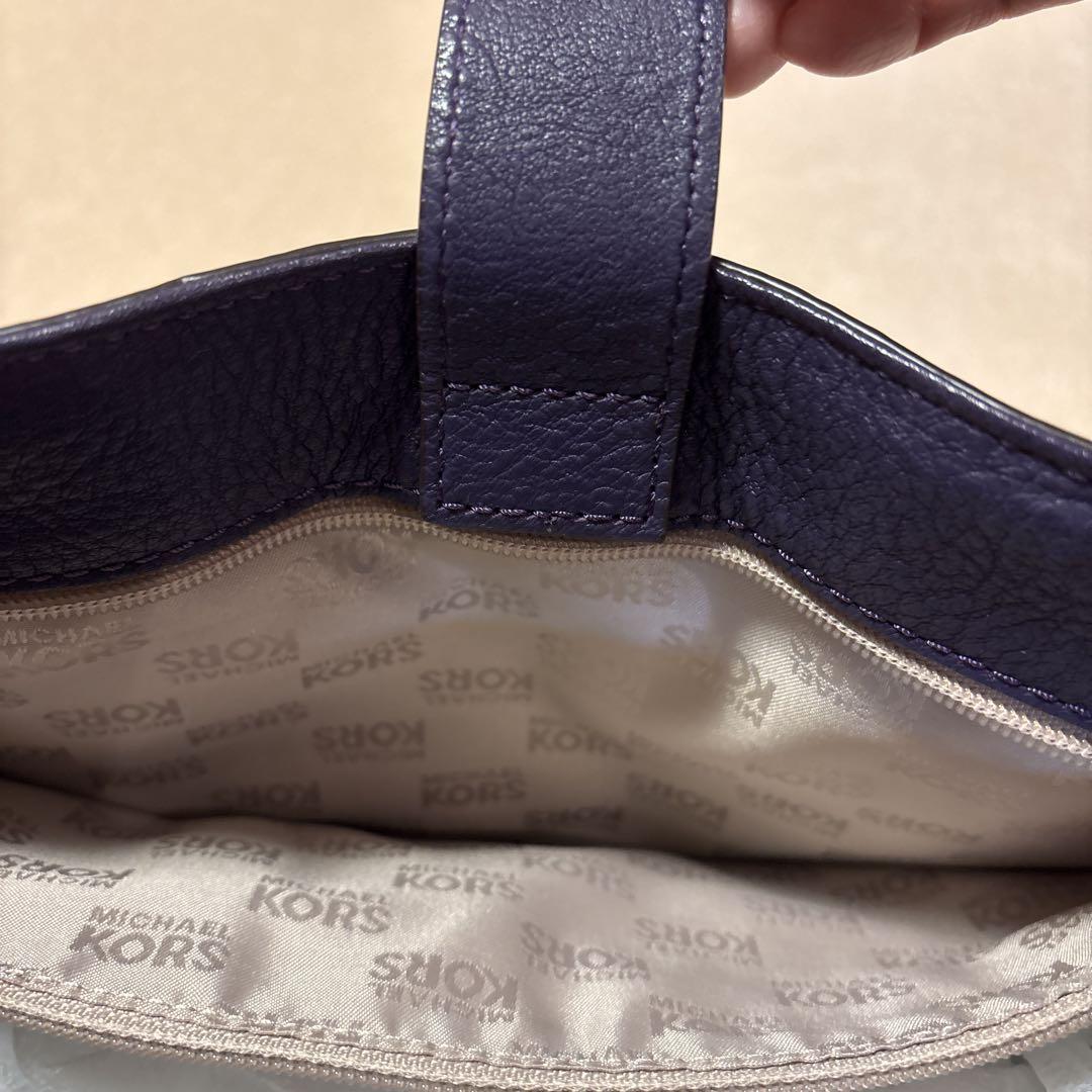 MICHAEL KORS 紫色レザー トートバッグ