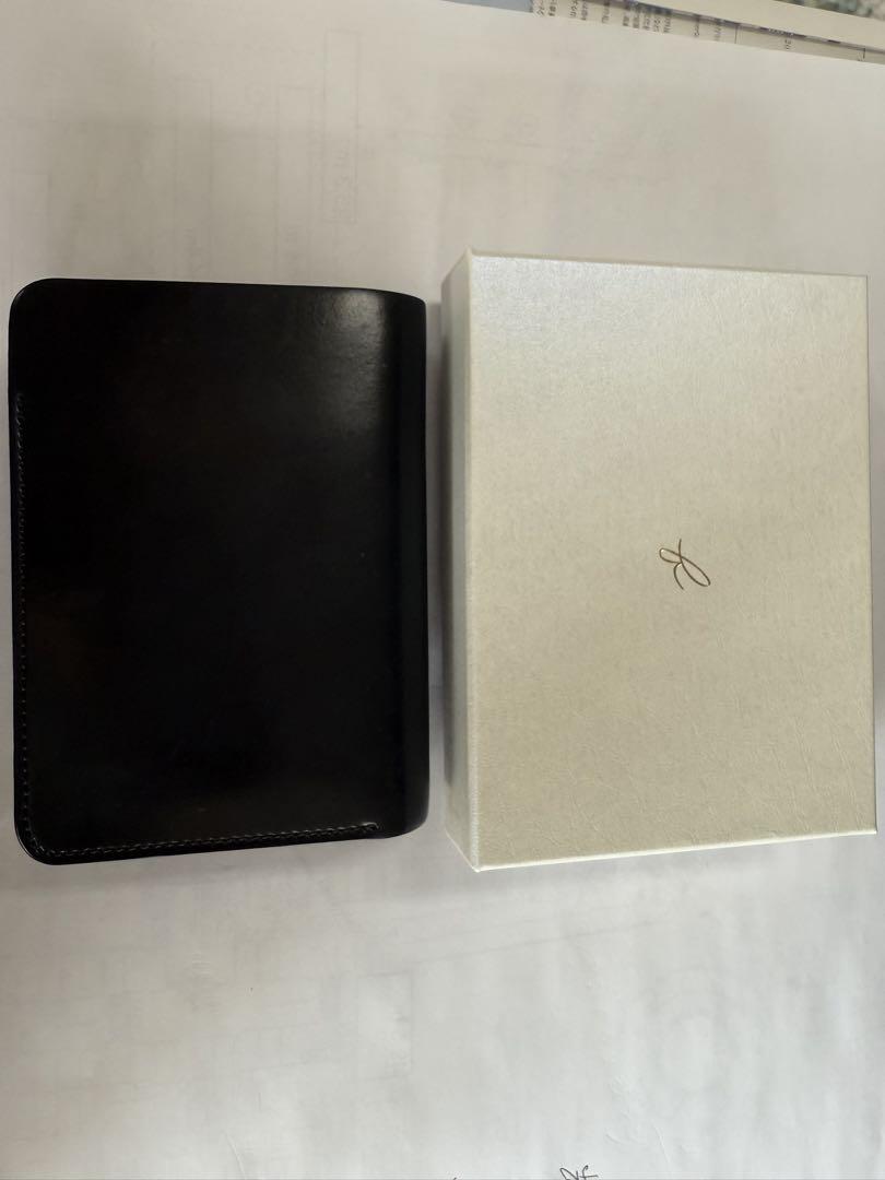 極美品　forme short wallet cordovan black