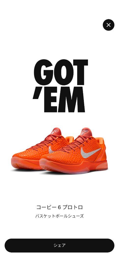 コービー 6 プロトロ NIKE公式】コービー 6 プロトロ 'Total Orange' (IH1871-800