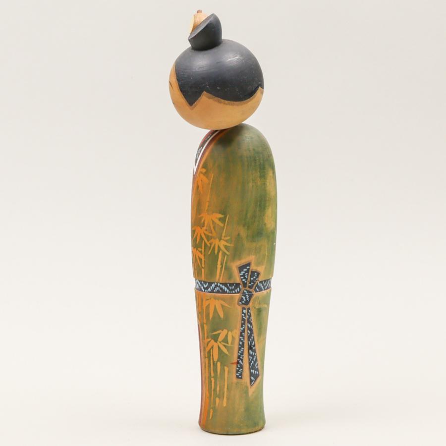 佐藤翠嵯 竹画創作こけし 23cm 郷土玩具 置物